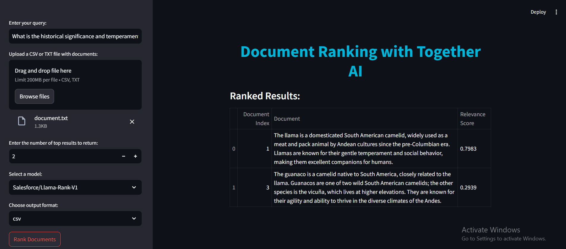 Document Ranking 