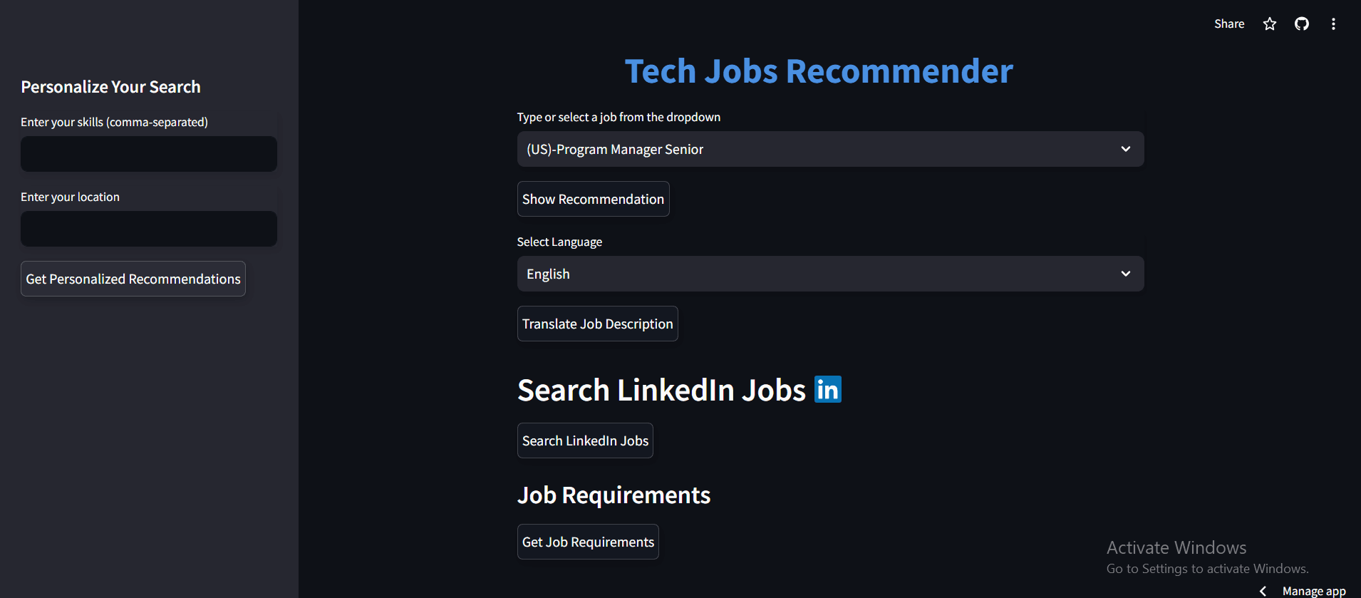 Tech Jobs Recommender