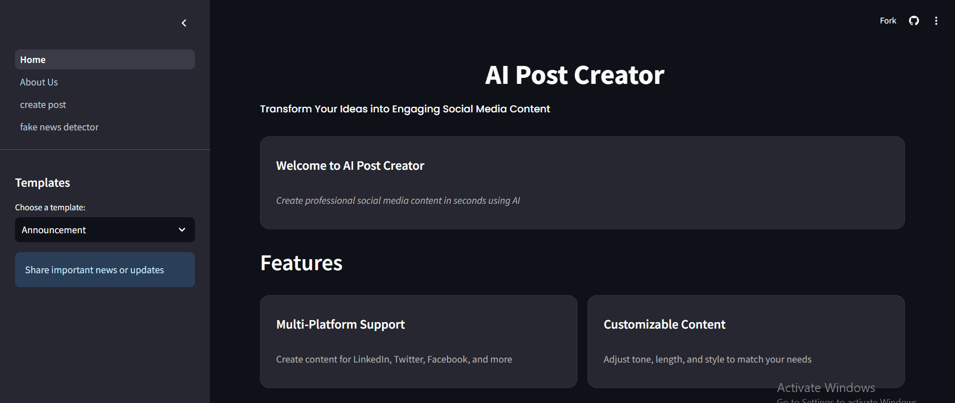 AI Post Creator